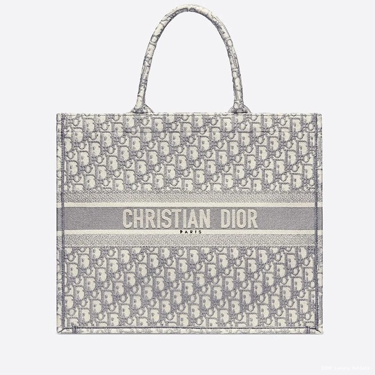 Cheap Canvas Dior Grey Oblique Tote Motif Book 0807 Luxury